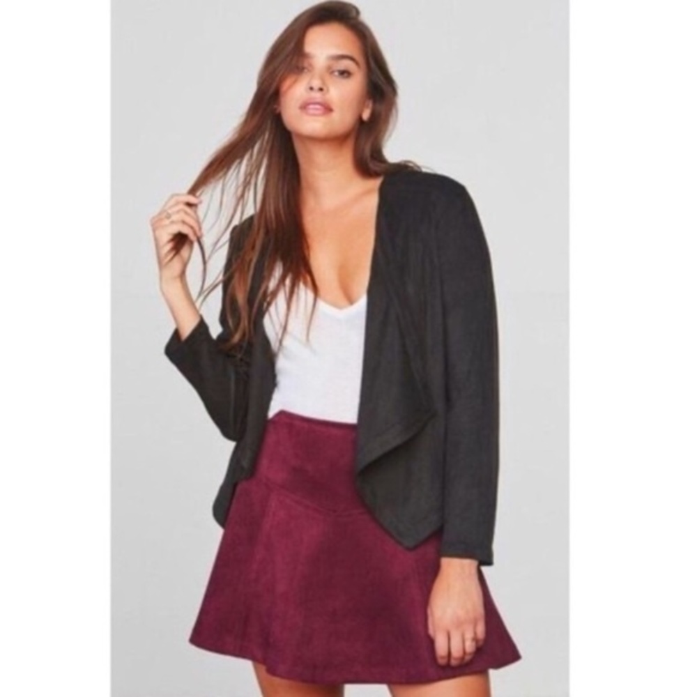 Jack by BB Dakota Solly Drapey Faux Suede Jacket M NWOT